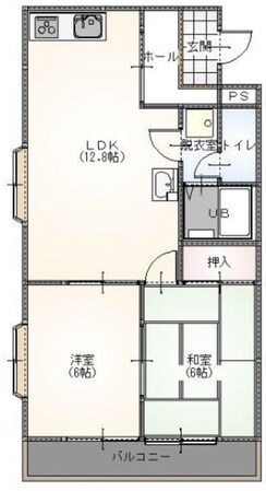 ヒルズサンワードの物件間取画像